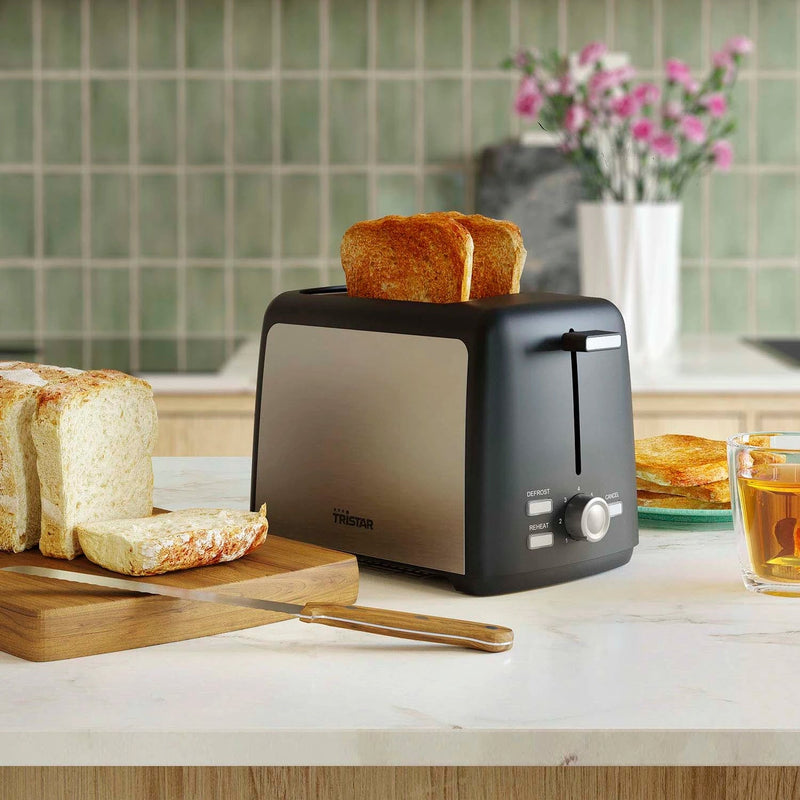 Brödrost 2 skivors 800W Rostfri - BR-1058