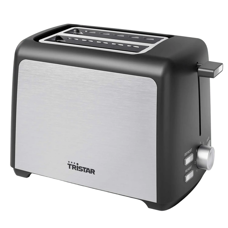 Brödrost 2 skivors 800W Rostfri - BR-1058