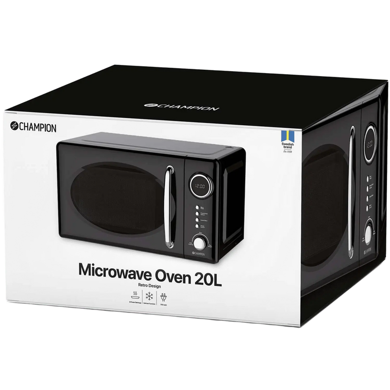 Mikrovågsugn Retro 20L 700W MW025 Svart