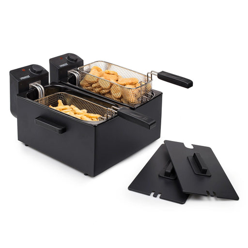 Fritös Dubbel 2x3L 2x1800W Svart